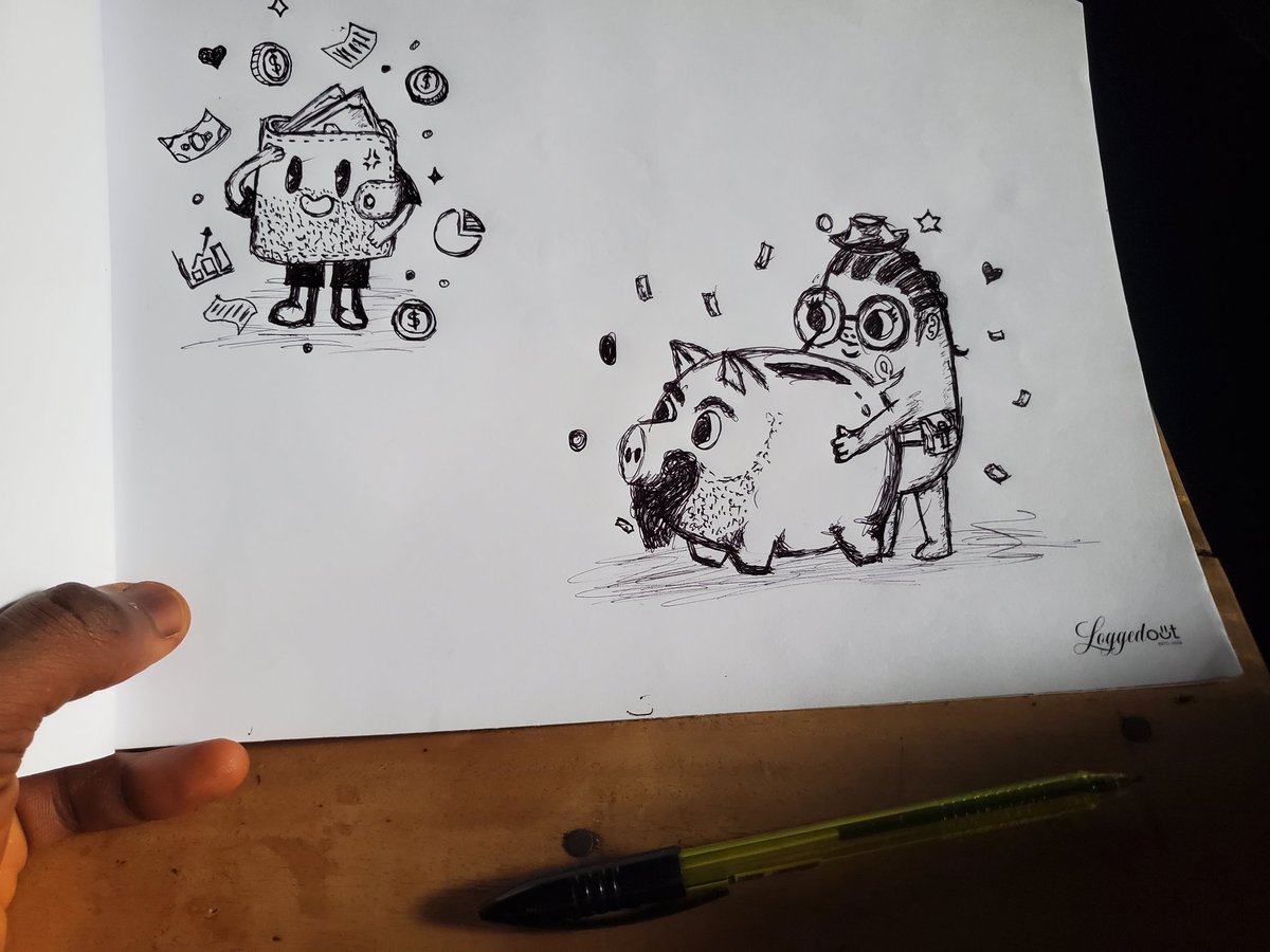 logochiefpriest's tweet photo. Transmitted @PreciousanizUX illustrations to pen and paper. Decided to add a bit of personality to them.😅

@loggedoutcircle https://t.co/pa3N5J9WJg