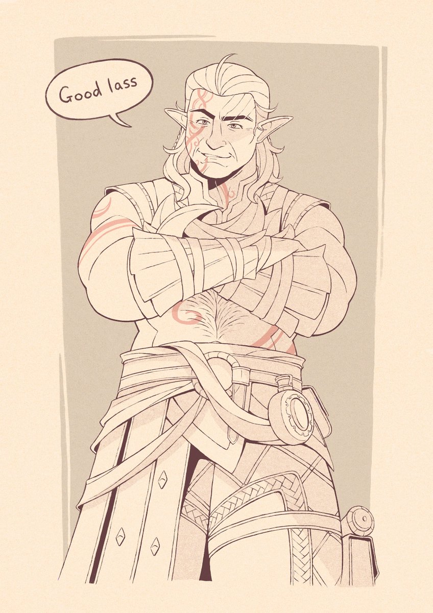 WillowayART's tweet image. "You're tougher than Blackwood" 💚 #Halsin