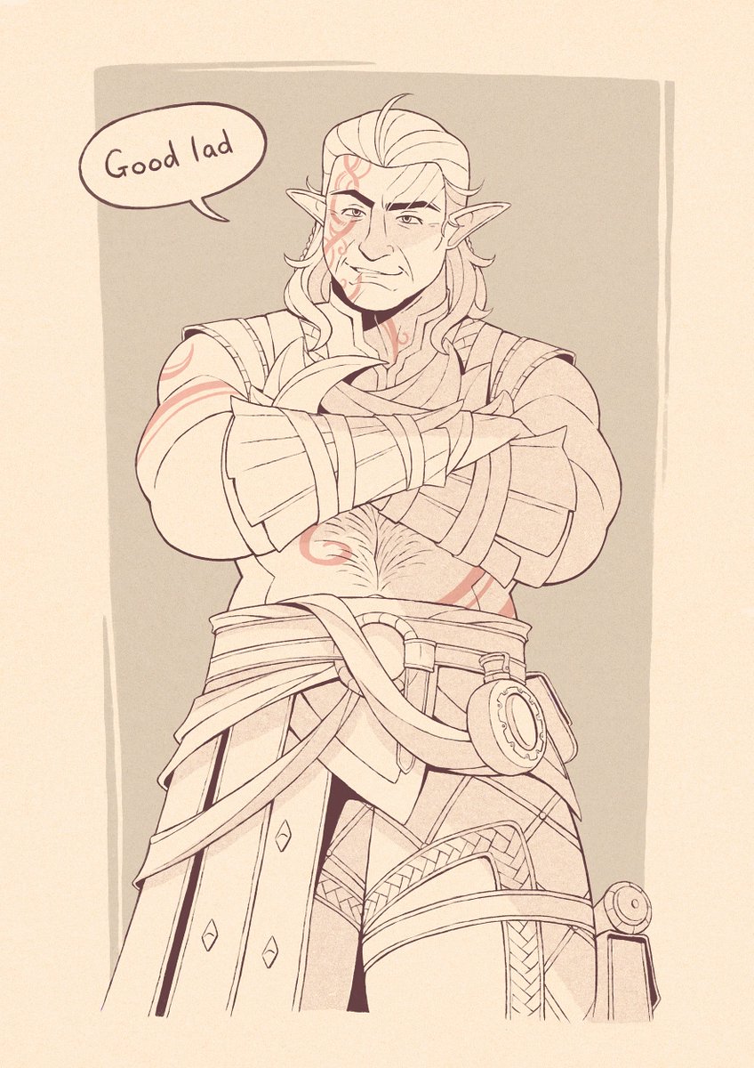 WillowayART's tweet image. "You're tougher than Blackwood" 💚 #Halsin