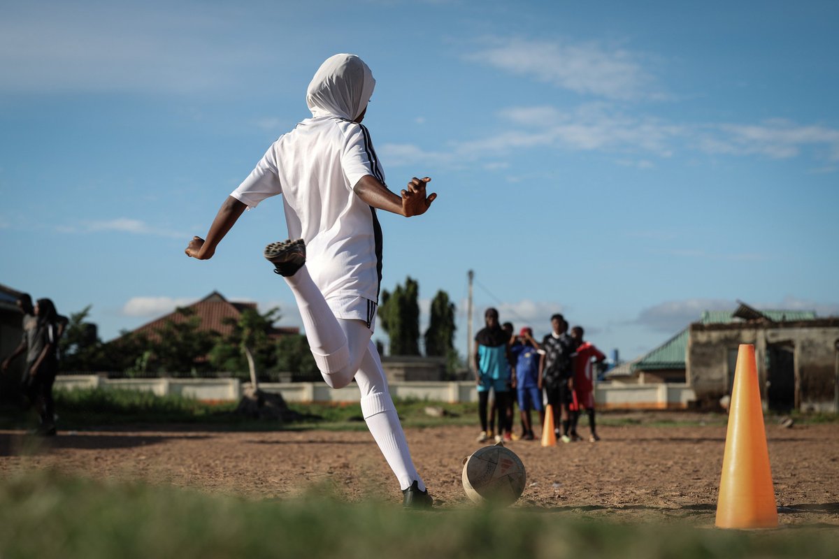NathanCole85916's tweet image. I still remember how the crowd shouted when we scored that one goal.
Even though we lost, it felt like we won something bigger.
Playing football as a girl here isn’t easy people talk, they judge, they laugh.
But we still show up. Every evening, we lace our boots and chase our…