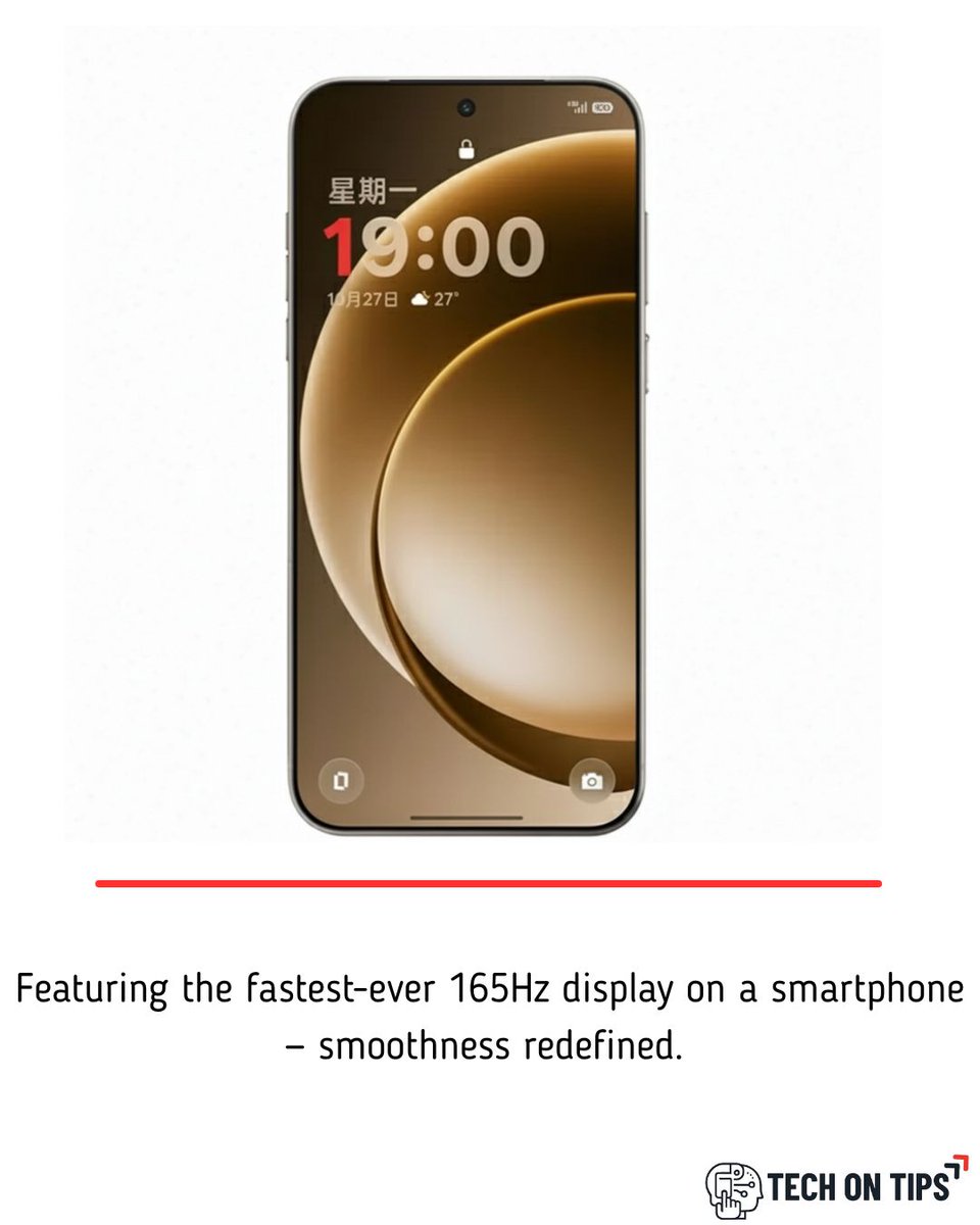 TechonTips24's tweet image. The OnePlus 15 is coming with a world-first 165Hz OLED display + 1.5K resolution 😍
Ultra-smooth, eye-friendly, and built for gamers 🎮⚡
#OnePlus15 #TechNews #Innovation #Smartphones #DisplayTech