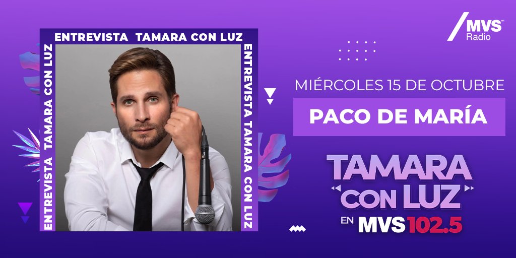 En Cabina | <a href="/TamaraconLuzmvs/">Tamara con Luz en MVS 102.5</a>
🎺 Hoy nos visita Paco de María (<a href="/pacodemaria/">Paco de María</a>), La Voz del Big Band, para presentarnos su nueva versión del clásico de U2 “I Still Haven’t Found What I’m Looking For” junto a Kika Edgar.
¡Imperdible entrevista llena de música y emoción! 🎶💫