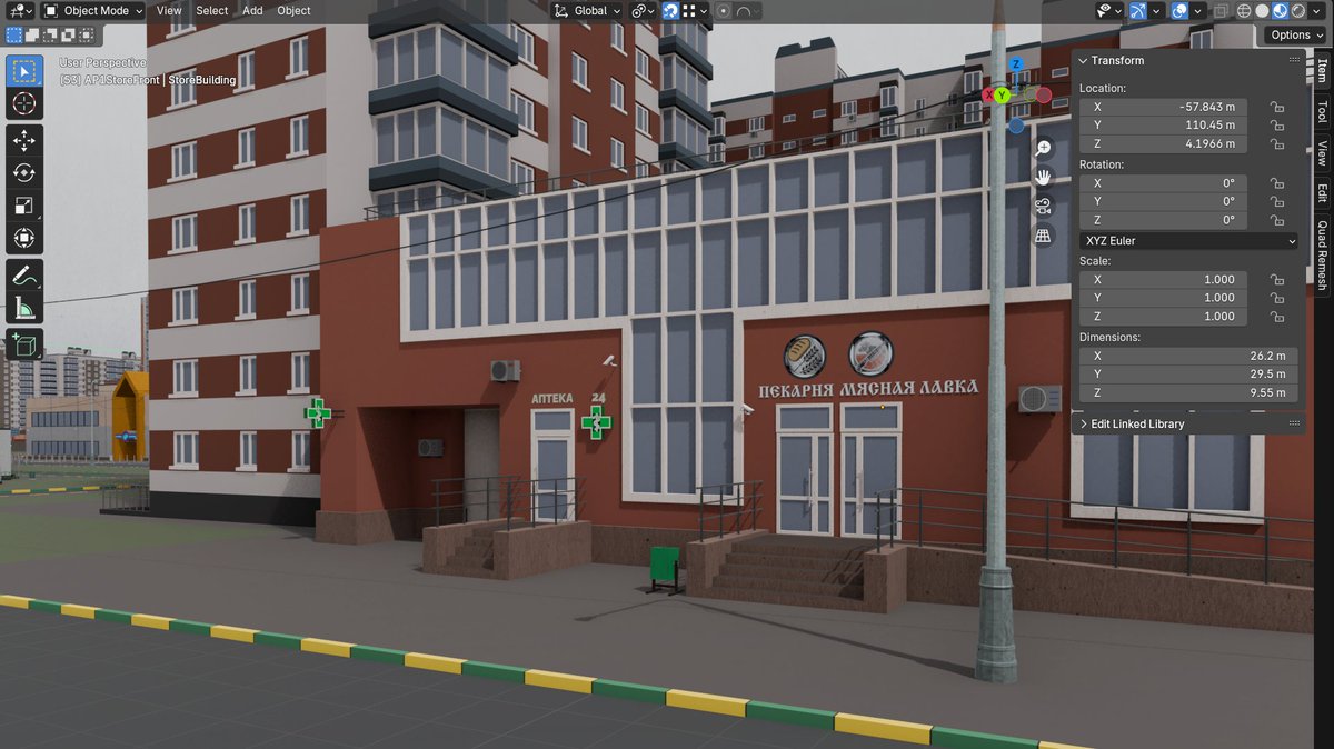 NaukaNauki's tweet image. Doing some optimization work on this store building asset before importing it into Unity. General rule: it’s always (!) more work than you think.
#gamedev #indiedev #unity #blender