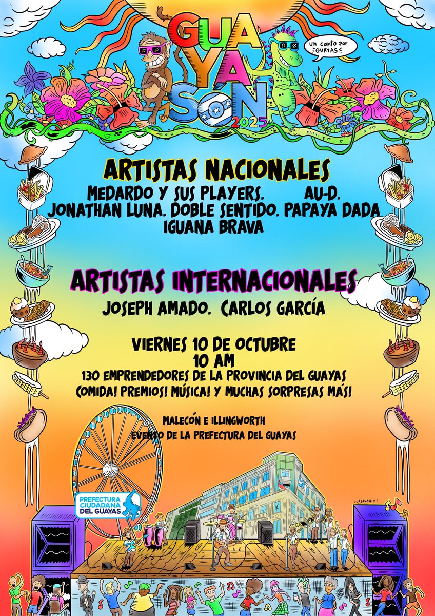 Flyer que hice para el festival “Guayasón” organizado por la Prefectura del Guayas