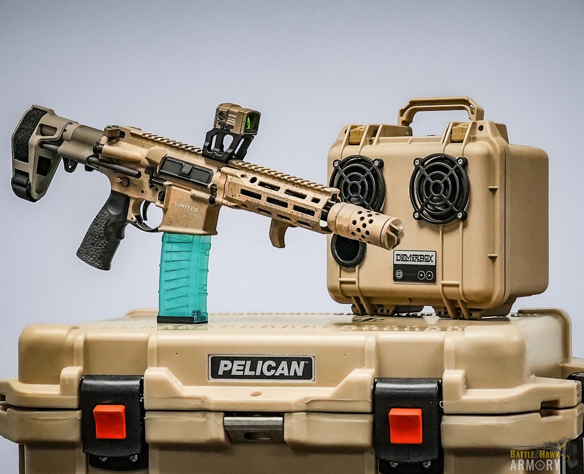 Tons of good stuff caught up in the "Riptide." This Limited Series run from <a href="/DanielDefense/">Daniel Defense</a> includes some beats to go with the bang. A DemerBox speaker, Pelican cooler, vault case, DD towel, and challenge coin all accompany the star of the show: the 300 BLK DD4 PDW Pistol. Set up