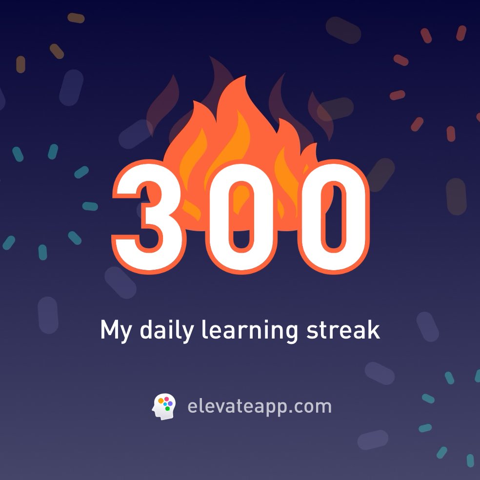 JCPCCreator's tweet image. Finally hit my 300-day streak! #ElevateApp #BrainTraining #BrainPower ⁦@elevateapp⁩