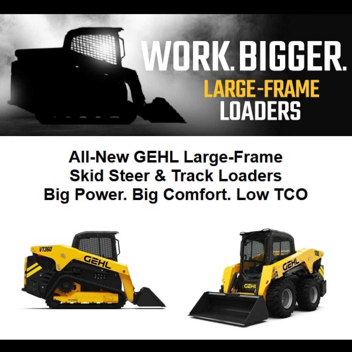 ConnectEquip's tweet image. Get ready to revolutionize your workflow! 🚀 Our new lineup of GEHL skid steers and CTLs is designed to empower you with easier access, unparalleled power &amp;amp; performance, and simplified maintenance. Call us at 1-888-572-4131 to place your order today! 💪 #gehl #constructionsite