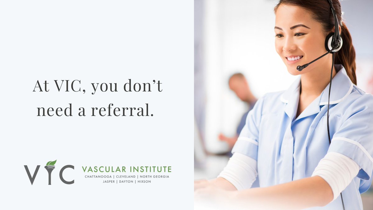 VIChattanooga's tweet image. No referral? No problem.
At VIC, you can schedule directly with our vascular specialists for faster diagnosis + treatment. 

#EarlyDetection #VascularHealth #SelfReferral

Take the first step toward better vascular health today: 
vascularinstituteofchattanooga.com