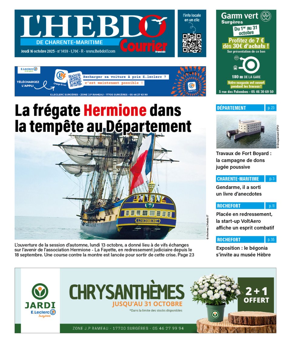 📰 À LA UNE CETTE SEMAINE ! À retrouver dans notre numéro du jeudi 16octobre ! 
En vente dès demain chez votre marchand de journaux ou en version numérique  ow.ly/H6Mx50UBNJY
