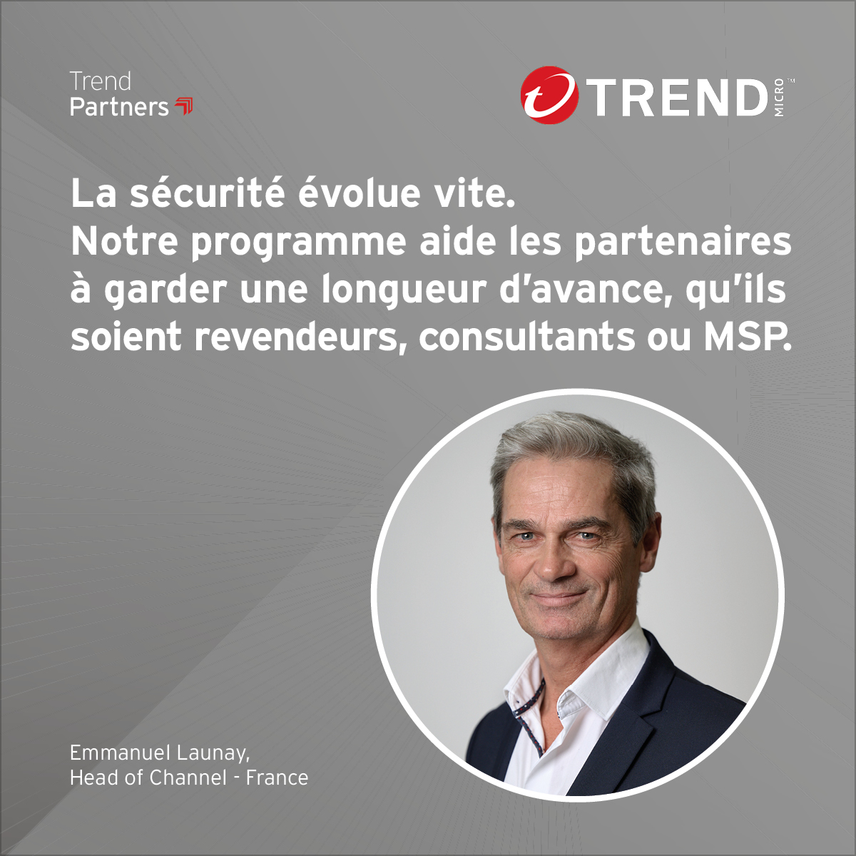 TrendMicroFR's tweet image. Quel que soit votre modèle, le #PartnerProgram @TrendMicroFR vous apporte la flexibilité et les outils nécessaires pour garder une longueur d’avance en #cybersécurité.
En savoir + 👉bit.ly/4ok3UCr
Devenir MSP👉bit.ly/42EB8nQ
