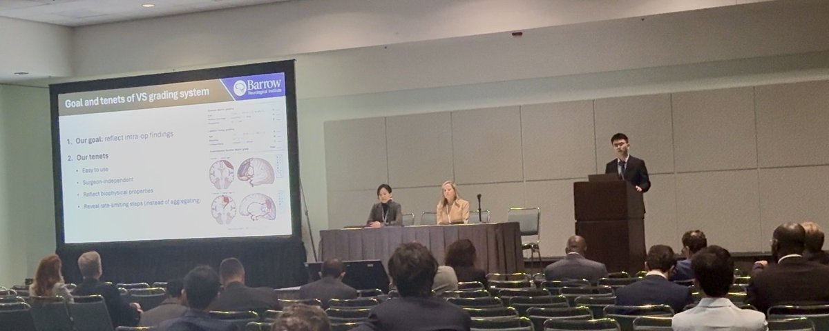 Introducing the Barrow Vestibular Schwannoma Grading System — the first of its kind that quantifies rate limiting steps during tumor resection. It’ll pave the way for the next exciting step—quantitative MRI <a href="/mtlawton/">Michael T. Lawton, MD</a> <a href="/RichardDortch/">Richard Dortch</a> <a href="/BarrowNeuro/">BarrowNeurological</a> <a href="/CNS_Update/">CNS</a> #cns2025 #neurosurgery