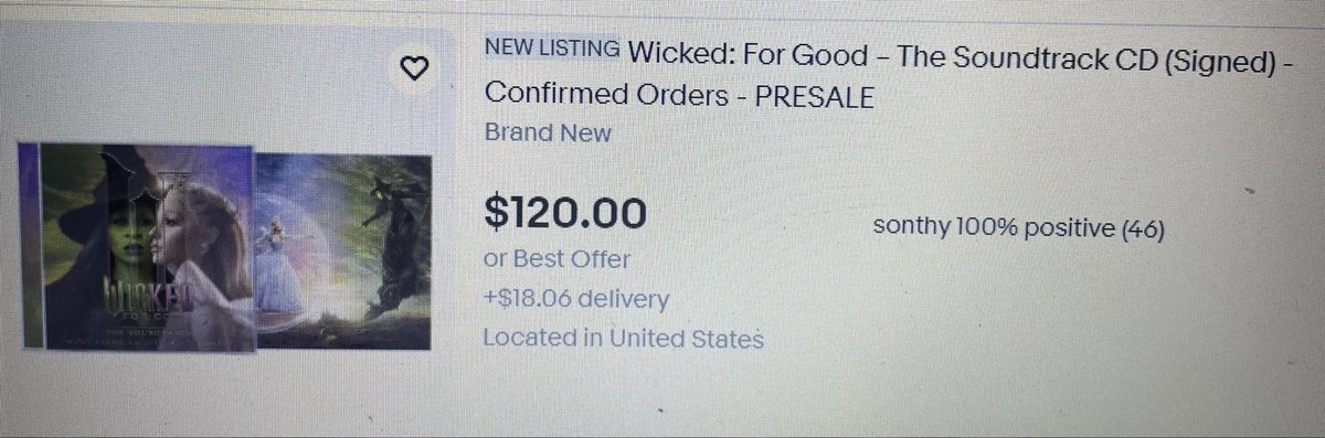 TheWickedSource's tweet image. Dear @wickedmovie @RepublicRecords @UniversalPics
Real fans were unable to purchase signed soundtrack’s during today’s release, with the website not updating & resellers purchasing large quantities
Please release more, with a more convenient way of real fans getting them.
