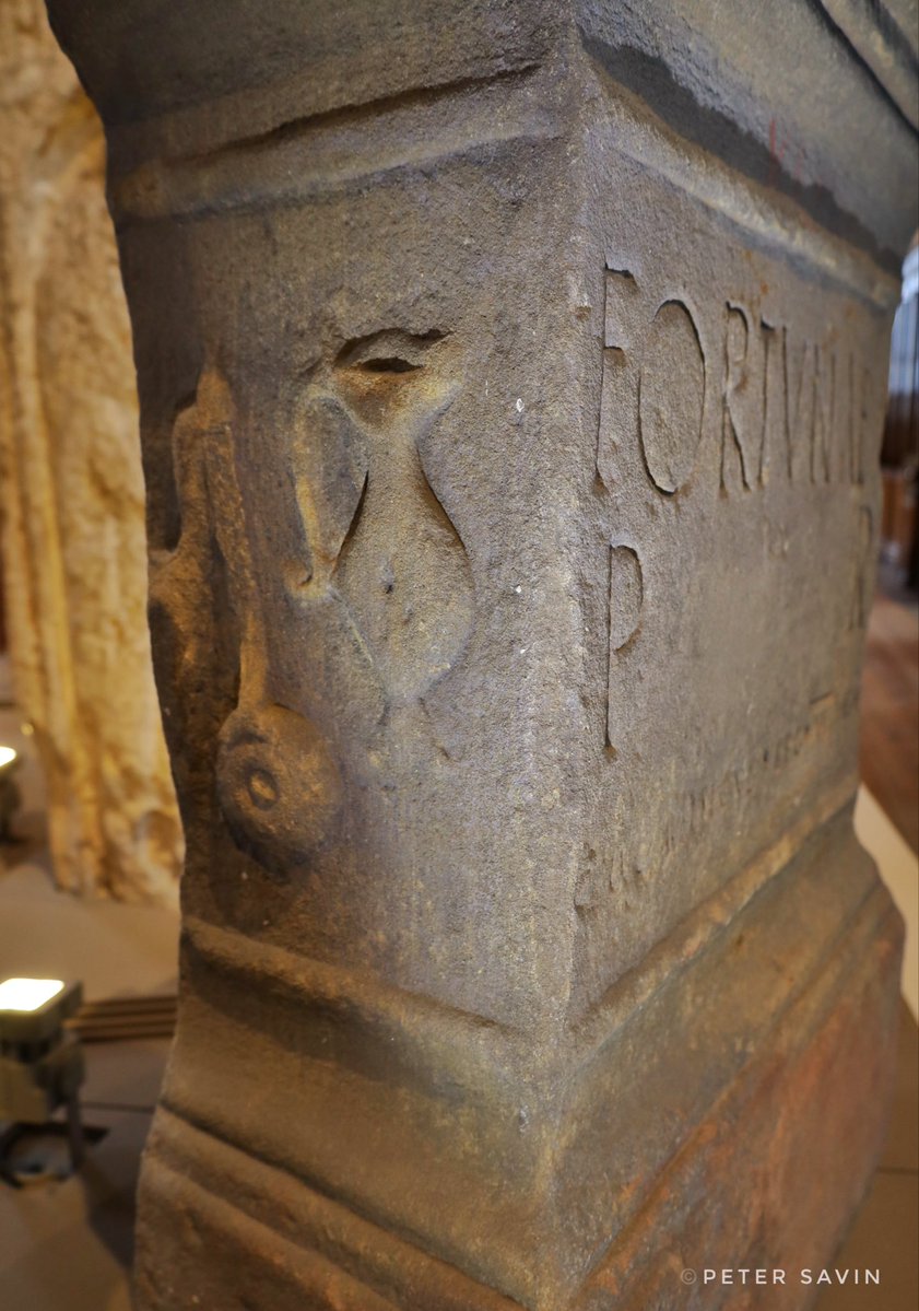 “To the Fortune of the Roman People Gaius Julius Raeticus, centurion of the Sixth Legion Victrix” an altar found in 1717 within the fort of #Vindolanda south of Hadrian’s Wall. The Altar is now in Durham Cathedral (RIB 1684) #HadriansWall #archaeology