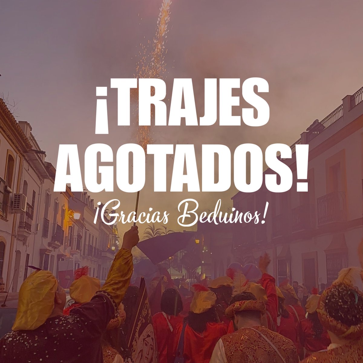 GrupoJGranPoder's tweet image. ¡TRAJES DE BEDUINOS AGOTADOS!

Gracias a la respuesta de los beduinos del Gran Poder, en el primer día se han agotado todos los trajes de beduino para el Cartero Real de nuestra Hermandad.