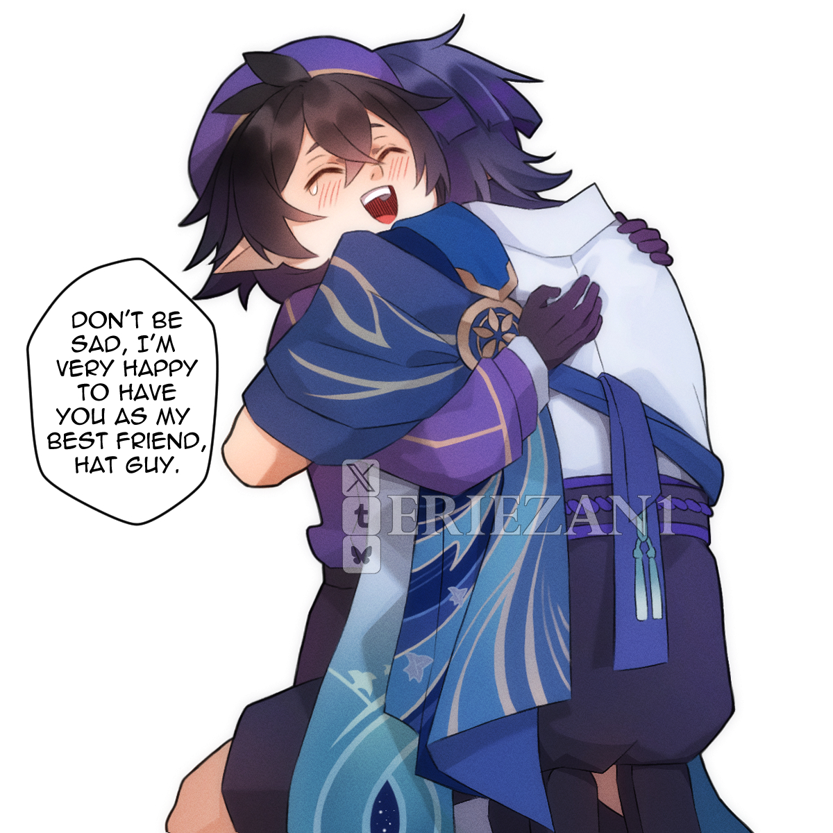 Eriezan1's tweet image. Farewell, Hat Guy...
#GenshinImpact