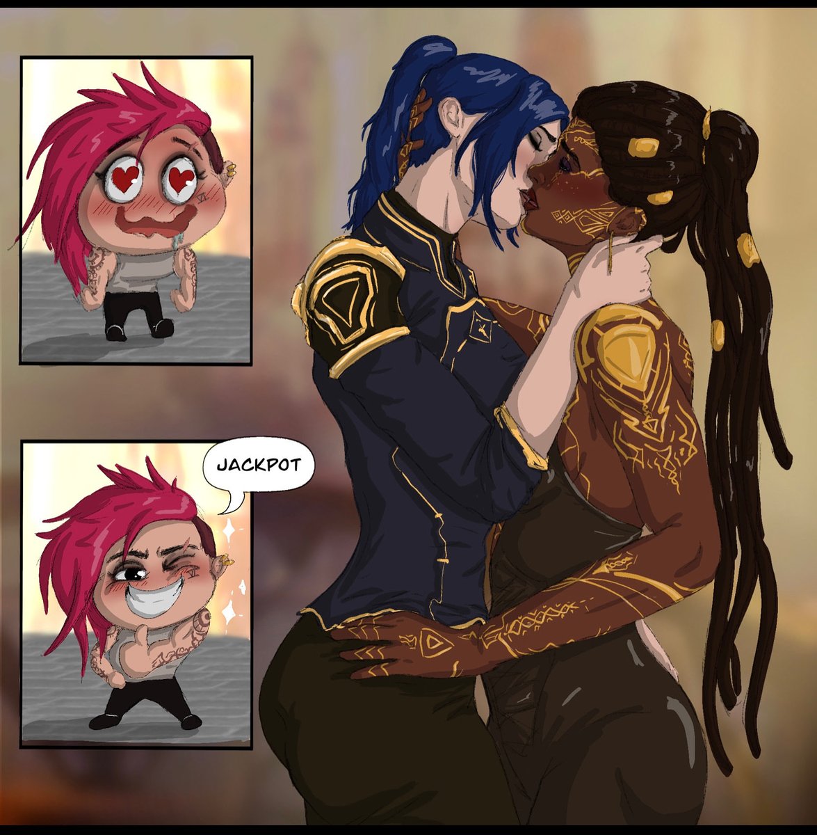 Vi's not the jealous type #arcane #caitvi #vi #caitlynkiramman #mel #medarda