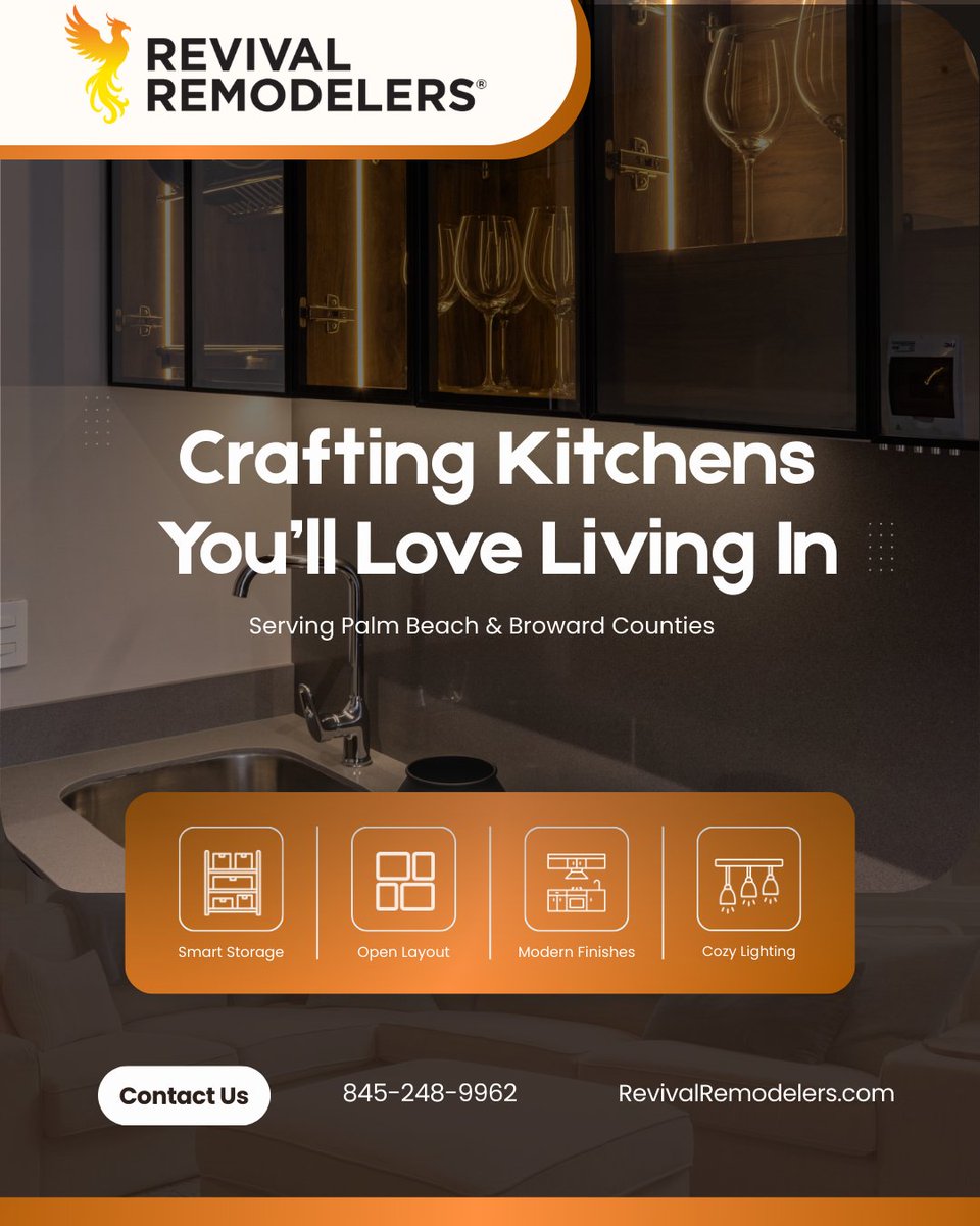 RevivingKitchen's tweet photo. 🎯 No templates. No limits.
Just custom-made kitchens designed around your personality, space, and lifestyle.
📞 845-248-9962 | 🌐 https://t.co/d1YAgNfjtK
#CustomKitchenDesign #RevivalRemodelers #PalmBeachRemodel #FloridaKitchenExperts #KitchenInspiration https://t.co/yJtoLIcqhJ