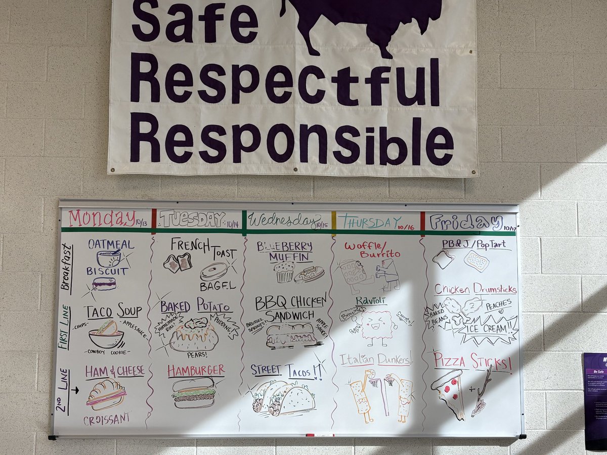 That’s the best menu board I’ve ever seen! #MVHSBuffs