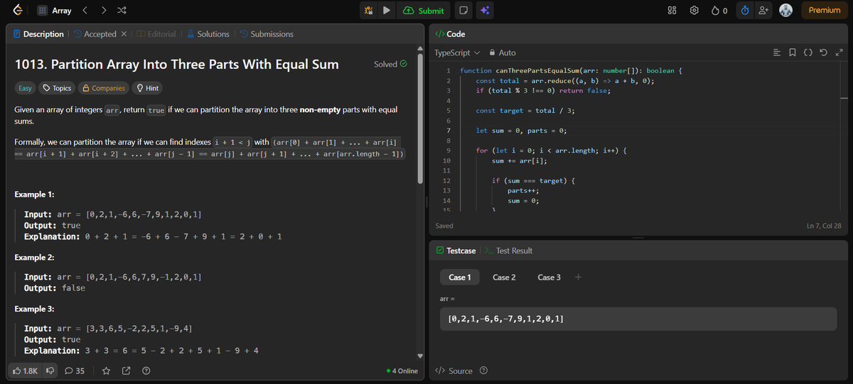 jitesh_mern_dev's tweet image. LeetCode Daily Grind –> Day 3 ✅ Done
Question 4: Partition Array Into Three Parts With Equal Sum
#LeetCodeDailyGrind #100DaysOfCode #MERN #ProblemSolving #LeetCode #DevJourney