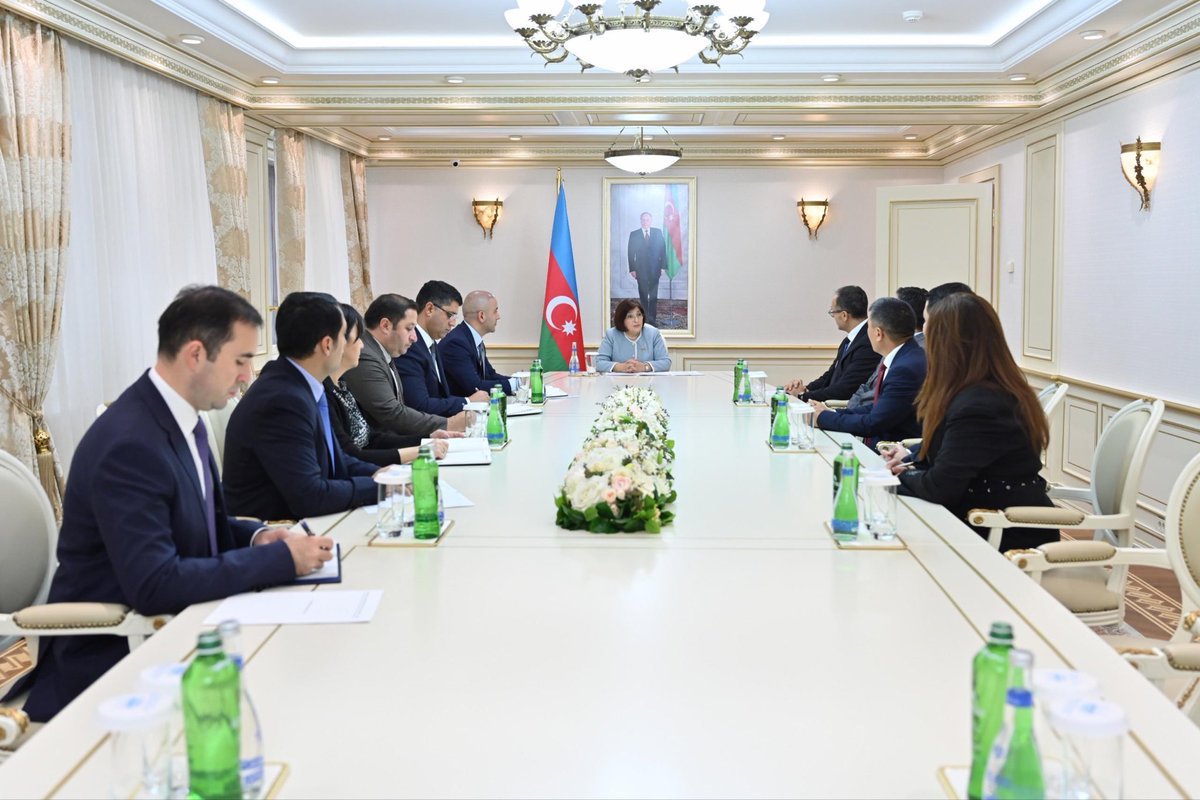Speaker_Az's tweet photo. Bu gün TÜRKPA-nın Baş katibi Ramil Həsənin başçılıq etdiyi nümayəndə heyəti ilə görüşdük.

Today, we had a meeting with the delegation headed by Mr. Ramil Hasan, Secretary General of TURKPA.

#TURKPA has evolved into an effective mechanism for mutually beneficial cooperation among our parliaments and serves as a significant platform for the promotion and realization of our shared interests.