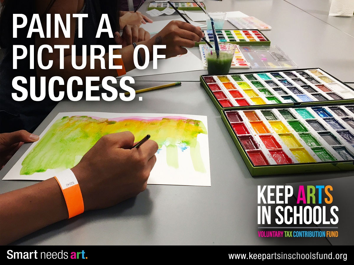Extension filers: Today's deadline day! One day left means one more opportunity to support arts education. Contribute to the Keep Arts In Schools Fund when you file your state tax return. Arts education belongs in every school. keepartsinschoolsfund.org #ArtsCA #SmartNeedsArt