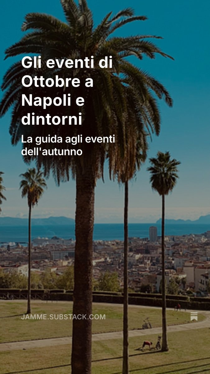 jammeit's tweet photo. Gli eventi di Ottobre a Napoli e dintorni

https://t.co/w7fLaQYpYx https://t.co/QT443h9FHt