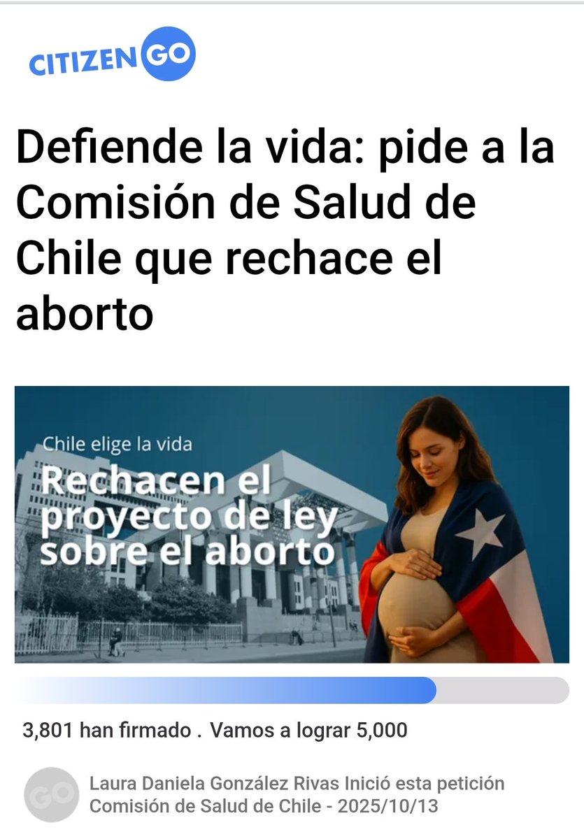 Movimiento_Nac's tweet photo. 🇨🇱 URGENTE FAMILIA y AMIGOS: Boric y PC quiere llamar “salud” al aborto libre, asesinando al bebe por nacer. 💔 Traiciona a las madres y bebes, ofrece muerte en vez de apoyo real, compasivo y humano🤱

🙌  APOYA Y FIRMA, NO AL GENOCIDIO de Inocentes vidas. https://t.co/6wdNyLhxOM https://t.co/D8mpEHjAke