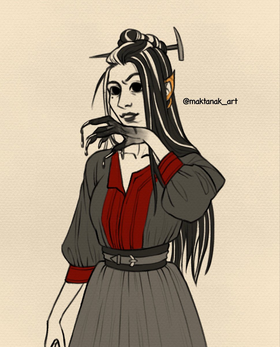 Laudna

Day 15 
#inktober #CriticalRole #bellshells