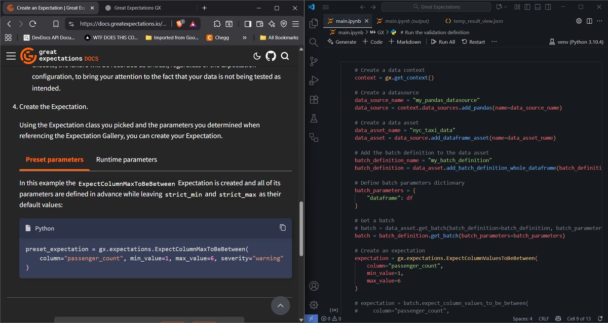 SrujanGowda_10's tweet image. Day 28/180

Learning about Great Expectations(GX), a python based framework for data quality testing. 
Still in learning phase, but I can already see how it simplifies data pipeline validations.

🎯Gonna experiment with it in my future projects 

#DataEngineering  #dataquality