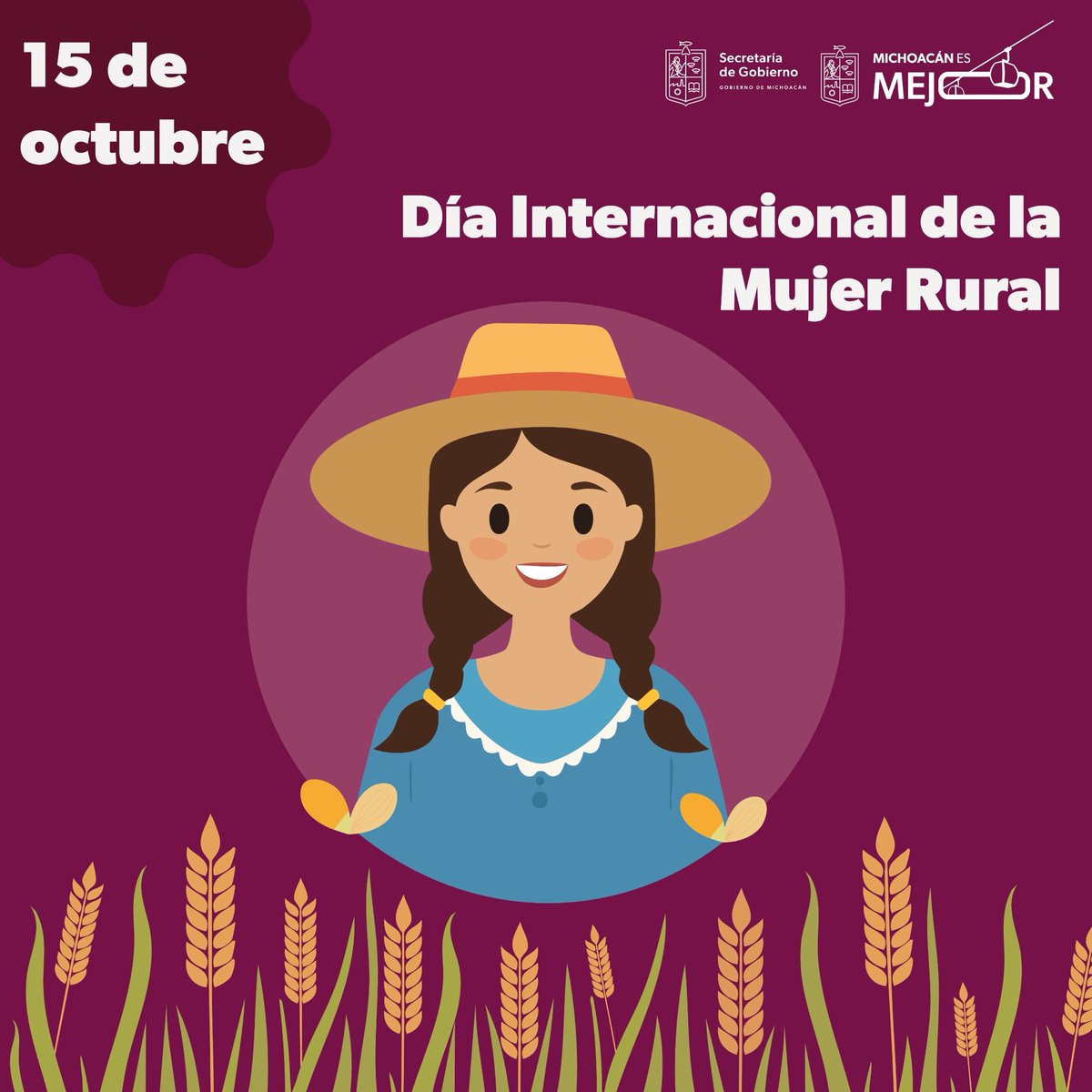 Conmemoramos el Día Internacional de la Mujer Rural, reconocemos la fuerza, sabiduría y compromiso de quienes trabajan la tierra, preservan nuestras tradiciones y contribuyen al desarrollo de Michoacán.

#MichoacánEsMejor