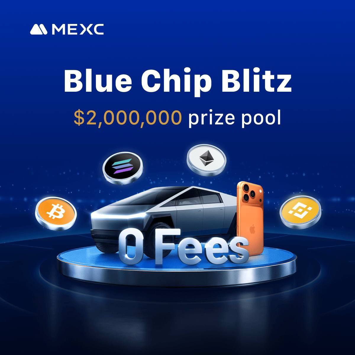 kryptoscriptx's tweet image. MEXC is launching the Blue Chip Blitz event with 2,000,000 USD in total prizes.
•No trading fees
•Cybertruck giveaway worth 300,000 U
•Up to 600% APR for USDT staking
•150,000 USDT for new users
•200,000 USDT in Futures rewards
Start earning today: mexc.com/campaigns/Blue…