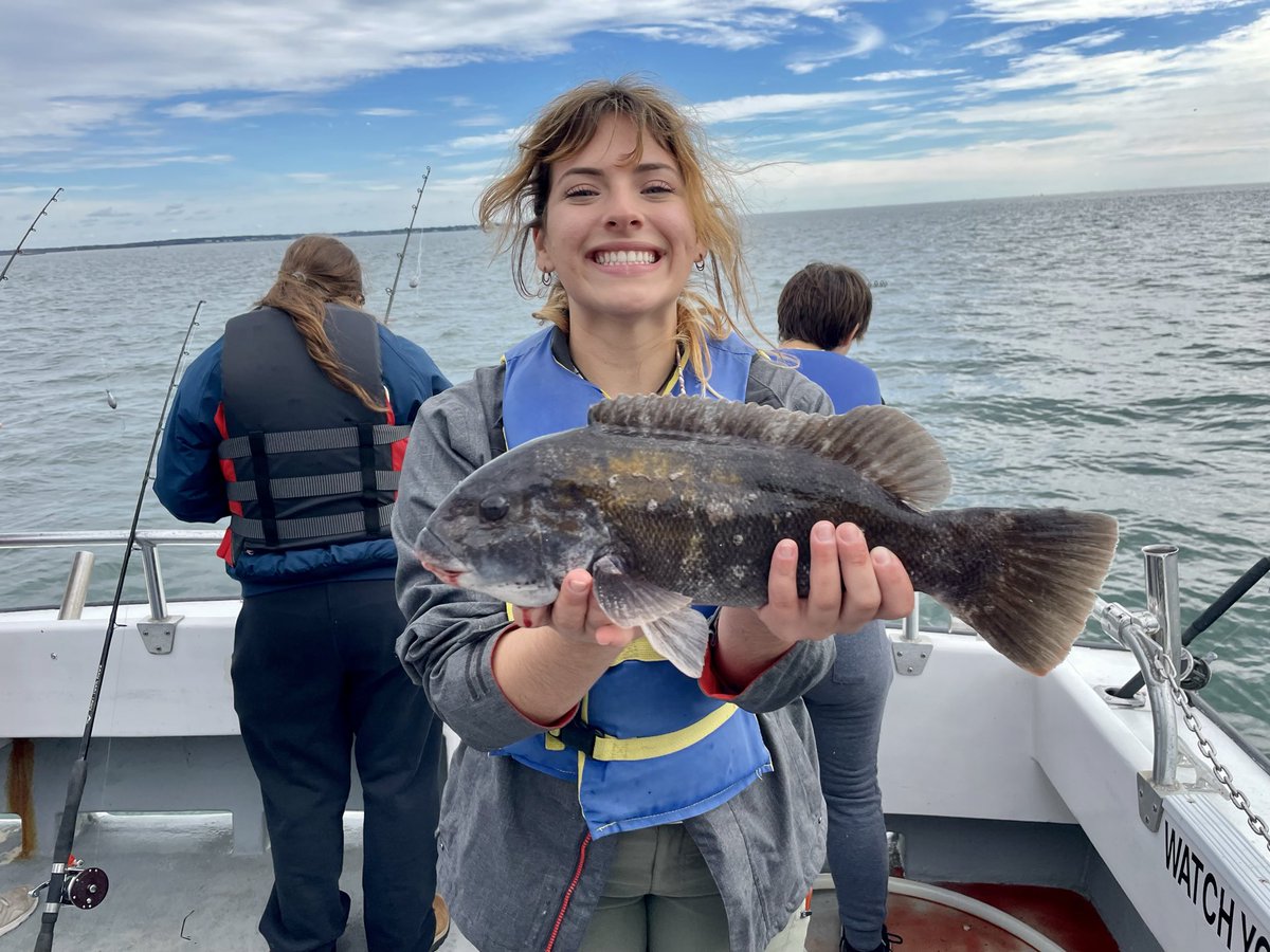 DBednarzLHS's tweet photo. LHS - Uconn marine final fish tally is at 65 fish, 16 keeper Tautog! Oh yeah- and one itty bitty sea bass. https://t.co/cLfAwSdjL2