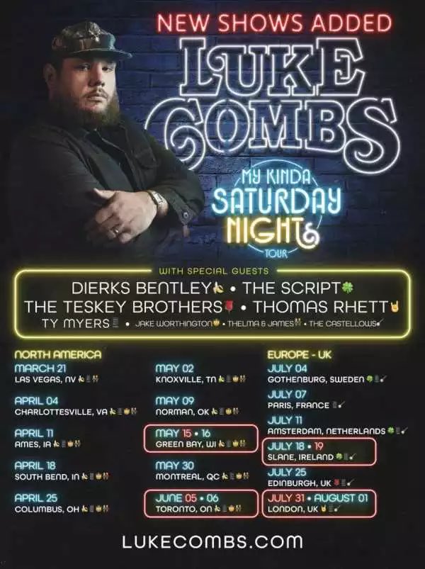 MwCompetitions's tweet photo. 4 Luke Combs tickets available
31st July
Block 113

#lukecombs #Wembley https://t.co/vSeEidHYWE