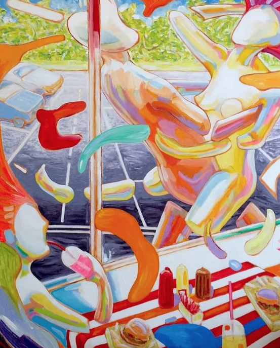 johnison1969's tweet photo. Fast food. Acrylic on panel. #artist #artistsontwitter #art #acrylicpainting #lovers https://t.co/bUokUTHRCl