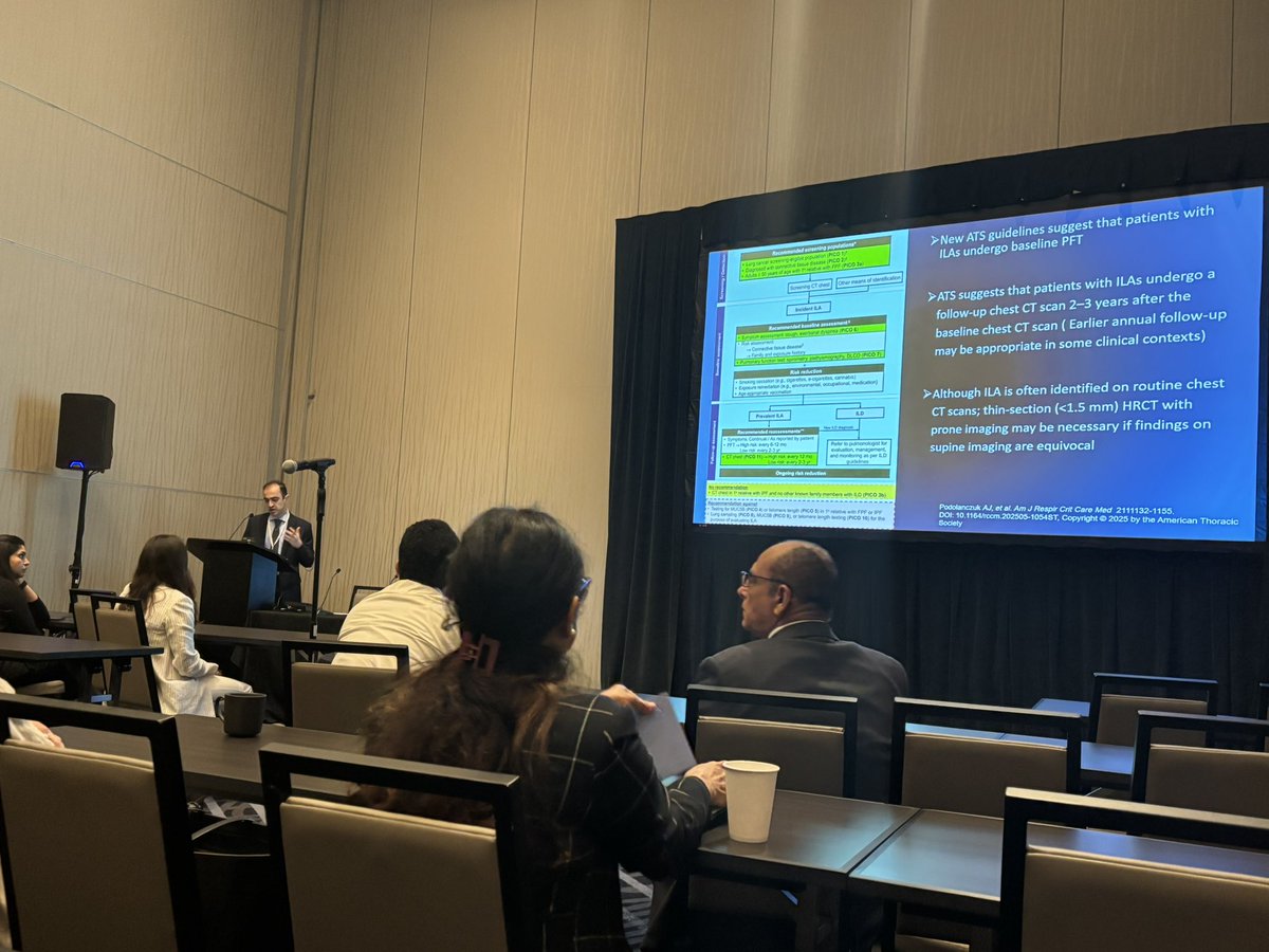 Last day of <a href="/SABImaging/">Society for Advanced Body Imaging | SABI</a> and still very educational!
Great talk by <a href="/SoheilKooraki/">Soheil Kooraki, MD</a> about Interstitial Lung Abnormality. Check out the key points in the pictures
#SABI2025 #Radiology #RadRes