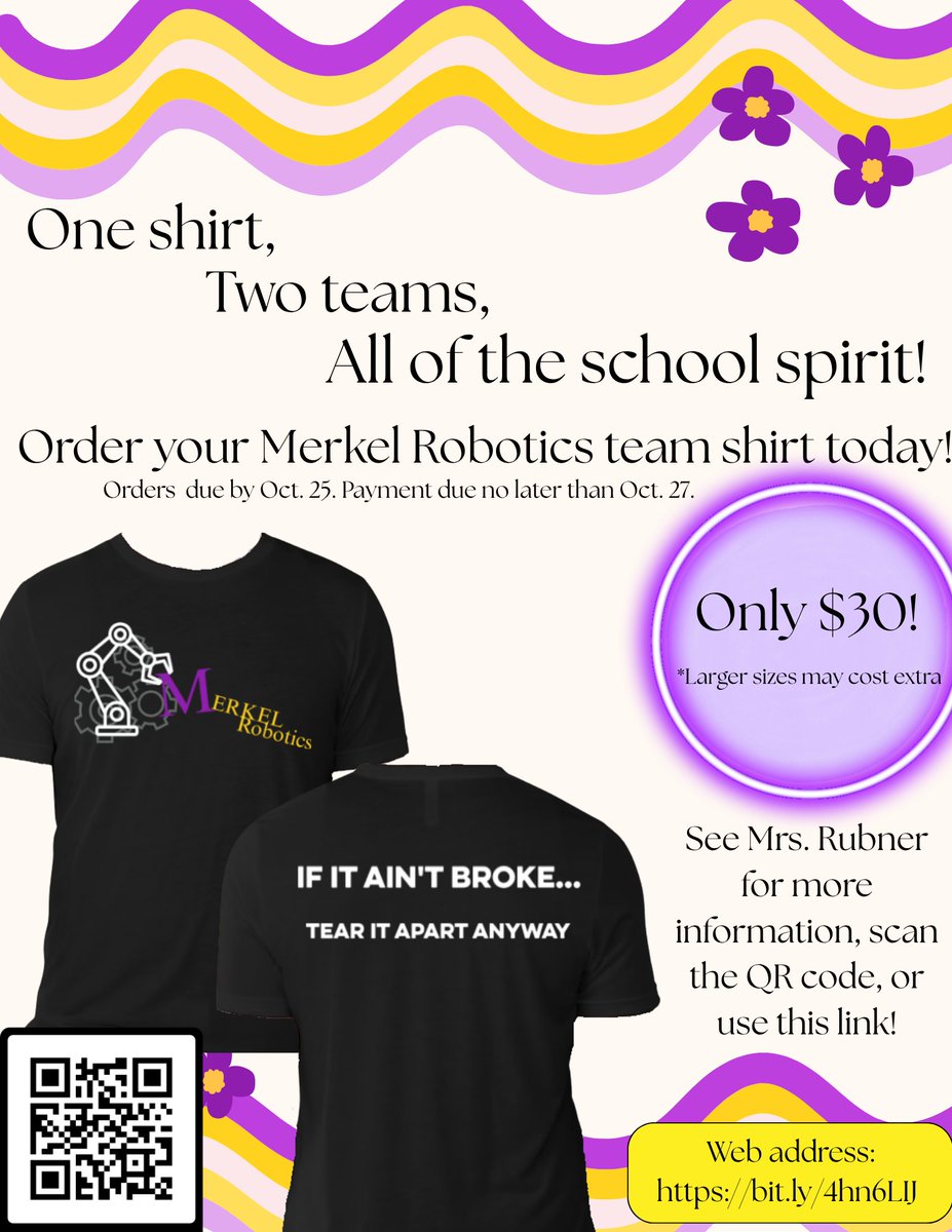 📣Calling all Badger fans!! The Robotics team is selling T-shirts to help restock important parts and pieces, help with team registration fees, and begin paving the road to the State Championship!

💵We can take cash, check, or Cashapp.