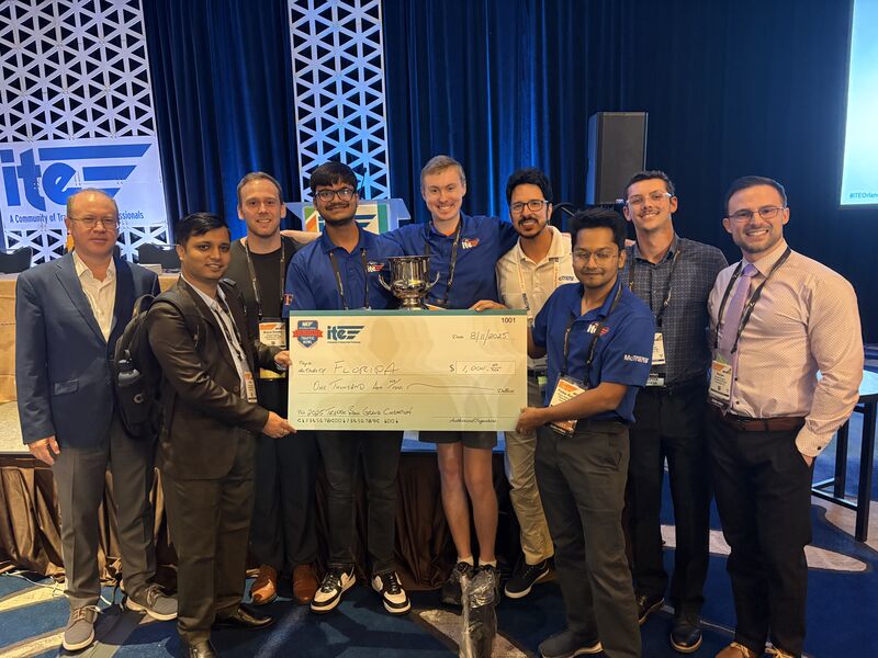 The University of Florida Institute of Transportation Engineers (UFITE) Student Chapter recently claimed its second Traffic Bowl title in 12 years. Congratulations to the team! 

Read more at bit.ly/48uOZkl

#ITEOrlando2025
