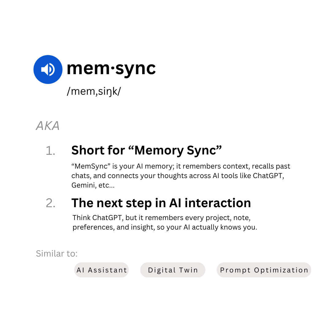 The intern searched what is MemSync in Google

This is what Google says about it