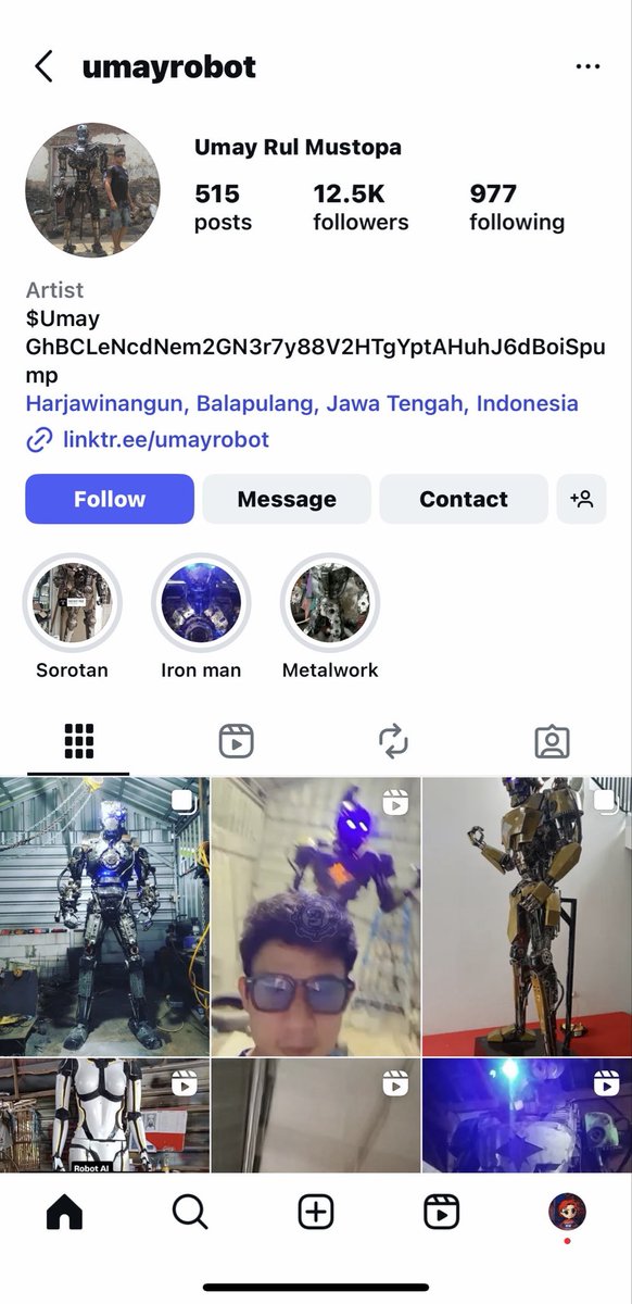 UmayrobotsKenny's tweet image. i am live on pumpfun and will do it everyday 
i put ca in tiktok and instagram 
i lock and burn my supply .
i will build a robot for @a1lon9 .
i appreciate all of you 

GhBCLeNcdNem2GN3r7y88V2HTgYptAHuhJ6dBoiSpump