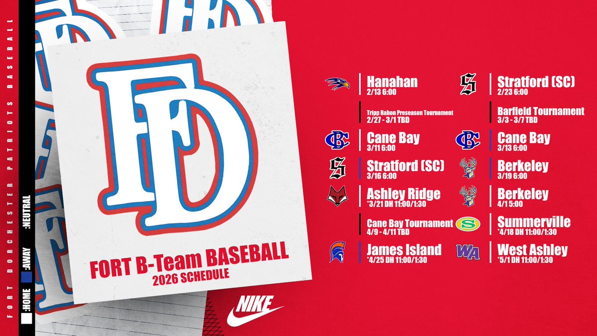 The 2026 Fort Baseball Schedule 🗓️