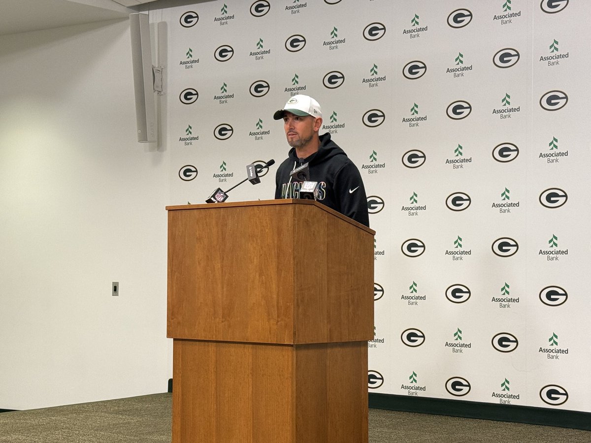 Packers coach Matt LaFleur called the uncertainty about Arizona’s QB — whether it’s Murray or Brissett — a challenge because of how different their styles are. Said it puts “a little more on the players plate.” 