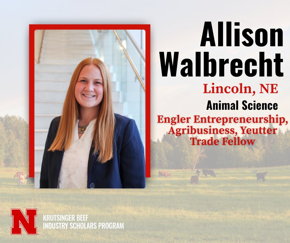 Rounding out our planning team, these dedicated seniors are excited for the Beef Summit!

Noah Summers, Claire Thompson, Greg Treffer, and Allison Walbrecht. 

Make plans to join us on November 13th!
Register here 👉go.unl.edu/beefsummit