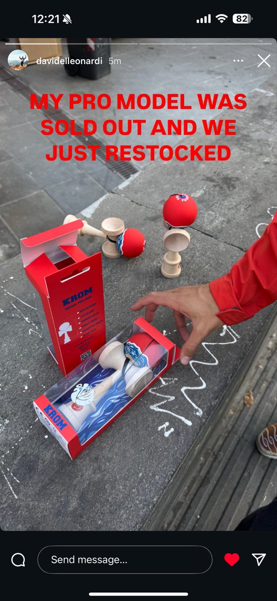 We just restocked the Davide Pro Model Kendama with new I+D paint.. just sayin 👀