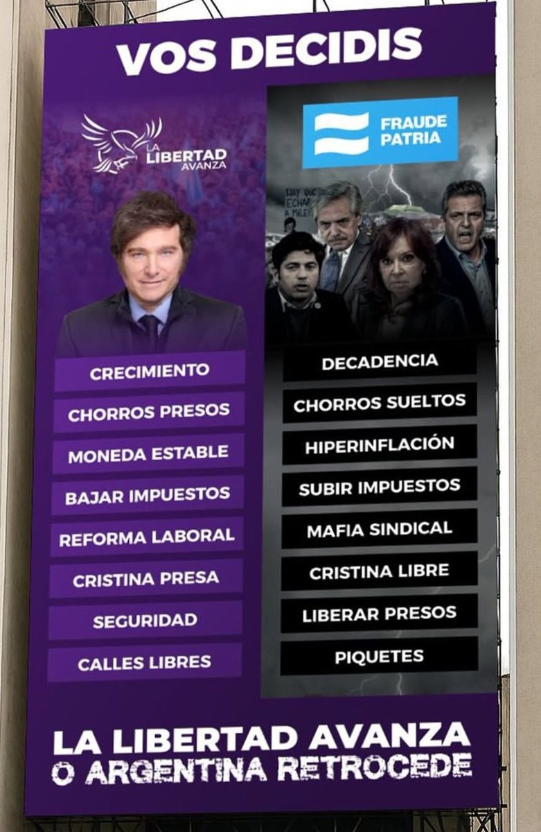 Nunca fue tan fácil decidir qué votar. Tenemos convicción y esperanza por primera vez.
Es con Milei, es con La Libertad Avanza. 🫶🏻🇦🇷