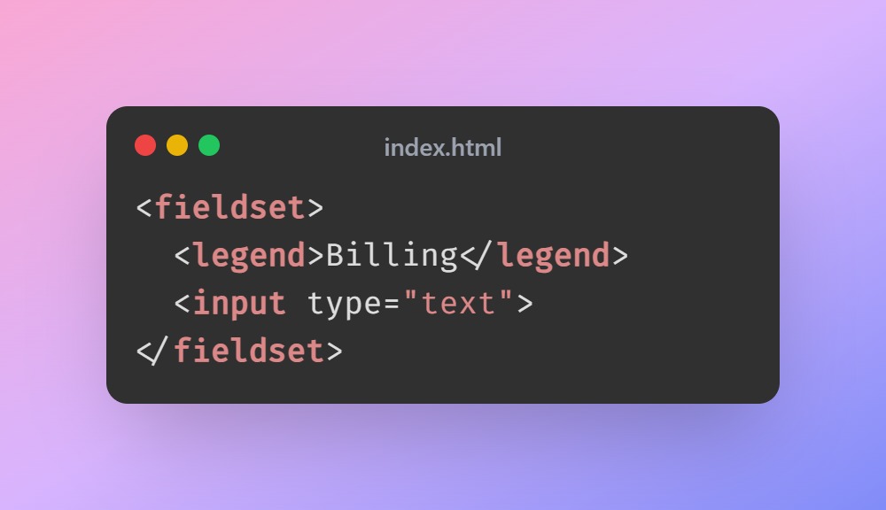 dev_unhinged's tweet image. 📦 Day 13 of 30 HTML Tips 📦

When inputs are related, group them for context.

Screen readers announce the group.

✅ Better UX &amp;amp; accessibility.