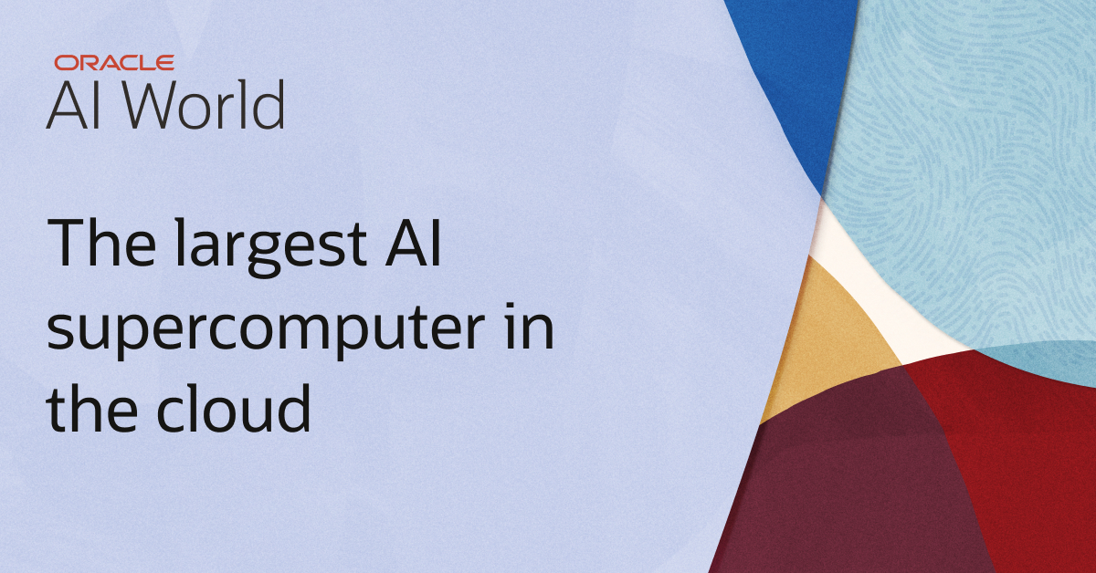 Learn how Oracle’s new Zettascale10 AI supercomputer delivers unparalleled scale and performance: social.ora.cl/6010A0H7o #AIWorld