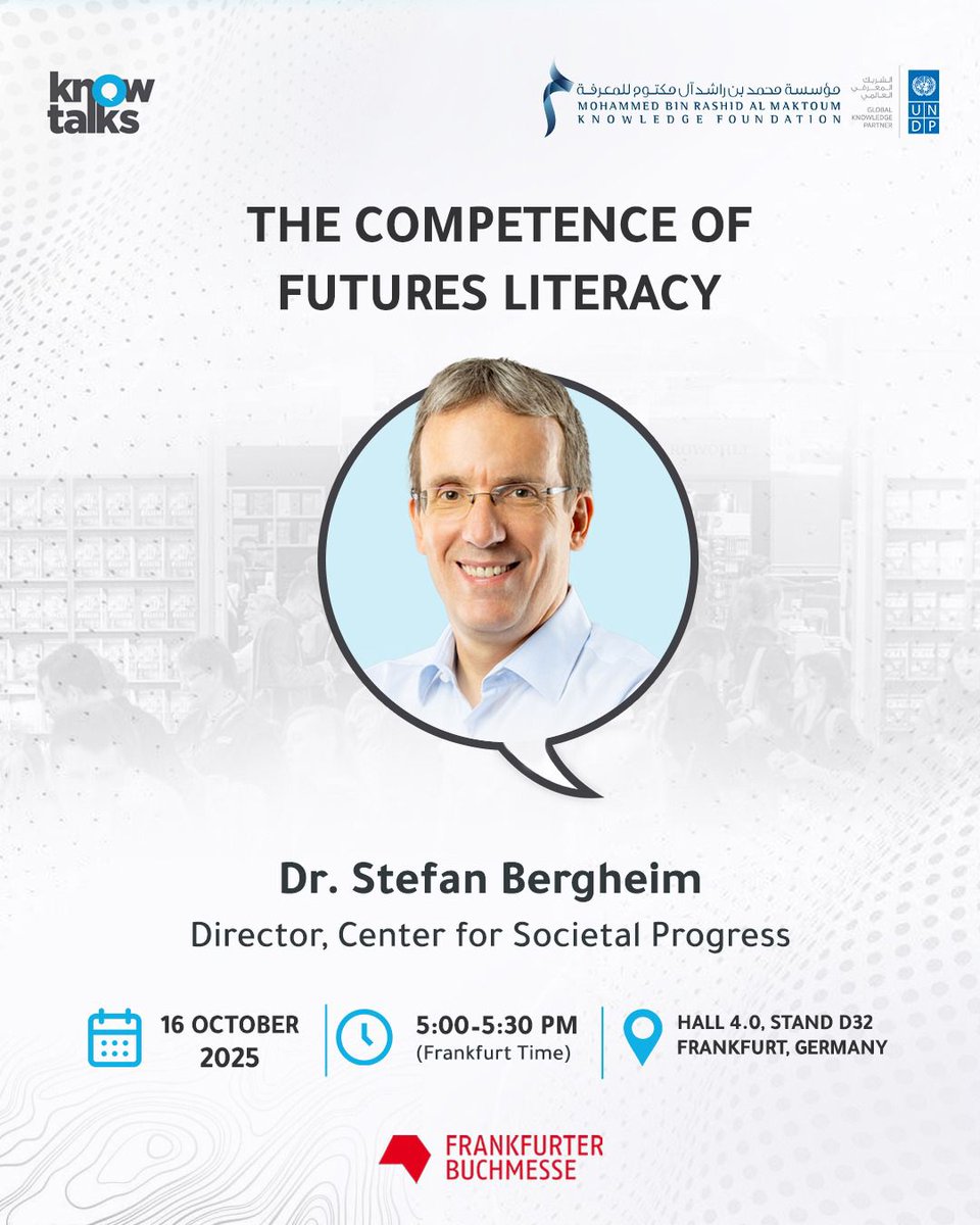 knowledge4All1's tweet image. 📣 #Knowtalks are coming to #Germany!
Join us for an evening of thought-provoking discussions and expert insights.
📍 Frankfurter Bookfair, Hall 4.0, Stand D32 
🗓️ 16 October 2025
🕖 4:30 - 5:30 PM (Frankfurt time)