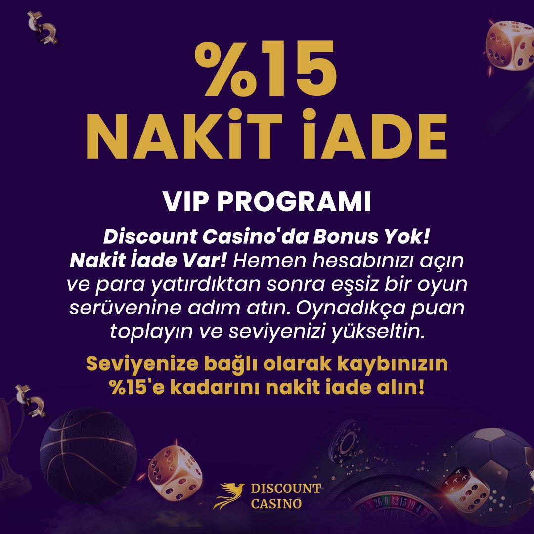 💰 Discount Casino VIP Programı'nda %15'e kadar nakit iade fırsatını kaçırma, oynadıkça puan topla ve kayıplarını nakit olarak geri al! Discount Casino Giriş: tinyurl.com/4z5nx2ks