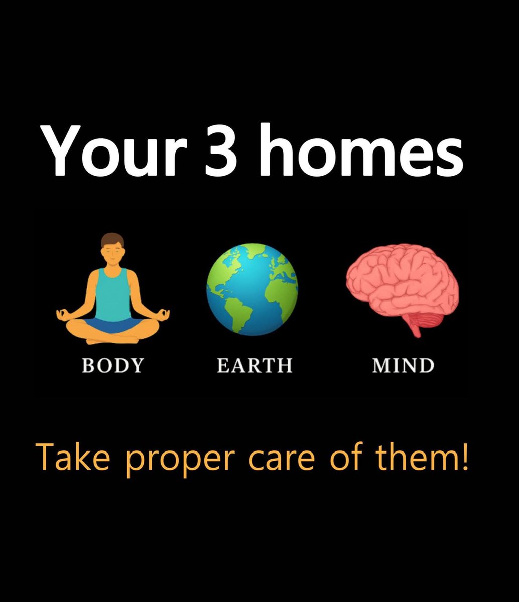 Santuvibes's tweet image. 🌍 You only have 3 homes:
🧘♂️ Your Body
🧠 Your Mind
🌱 Your Planet
Take care of all three you can’t live without them. 💚
#Body #Mind #environmentalart