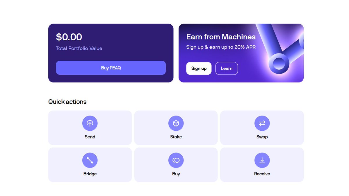 DatifyCrypt's tweet image. @peaq now launched their app in web is live now
In future they launch mobile app also
You can all things in one place
-> Buy , sell
-> Send, receive
-> Swap , bridge
Also you can access your quest section in the one place